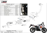 Komplette Abgasanlage Mit Katalysator Und Geräuschzulassung Oval Carbon Carbon - Mivv Kompatibel Mit Honda Cbr 125 R (2011-2016)