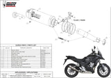 Exhaust Tip With Noise Certification Oval Carbon Carbon - Mivv Compatible With Honda Cb 500 X (2016)