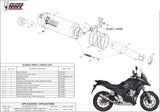 Auspuffendstück Mit Geräuschzulassung Oval Carbon Carbon - Mivv Kompatibel Mit Honda Cb 500 X (2016)