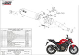 Auspuffendstück Mit Geräuschzulassung Gp Carbon - Mivv Kompatibel Mit Honda Cb 500 F (2016-2018)