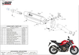Auspuffendstück Mit Geräuschzulassung Suono Edelstahl Carbon - Mivv Kompatibel Mit Honda Cb 500 F (2016-2018)