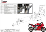 Auspuffendstück Mit Geräuschzulassung Oval Carbon Carbon - Mivv Kompatibel Mit Honda Vfr 800 F (2014-2020)
