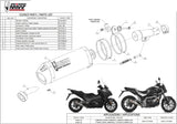 Auspuffendstück Mit Geräuschzulassung Oval Carbon Carbon - Mivv Kompatibel Mit Honda Nc 750 X (2016-2022)