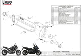 Auspuffendstück Mit Geräuschzulassung Suono Stahl Schwarz Carbon - Mivv Kompatibel Mit Honda Nc 750 S (2016-2022)
