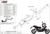 Auspuffendstück Mit Geräuschzulassung Suono Stahl Schwarz Carbon - Mivv Kompatibel Mit Honda X-Adv 750 (2017-2024)