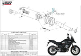 Auspuffendstück Mit Geräuschzulassung Oval Carbon Carbon - Mivv Kompatibel Mit Honda Cb 500 X (2017-2022)