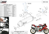 Exhaust Tip With Noise Certification Speed Edge Steel Black Carbon - Mivv Compatible With Honda Cbr 1000 Rr (2017-2019)