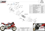 Auspuffendstück Ohne Katalysator Und Ohne Geräuschzulassung Mk3 Carbon - Mivv Kompatibel Mit Honda Cbr 1000 Rr (2017-2019)
