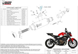 Auspuffendstück Mit Geräuschzulassung Gppro Stahl Schwarz - Mivv Kompatibel Mit Honda Cb 500 F (2019-2024)