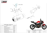 Auspuffendstück Ohne Katalysator Und Ohne Geräuschzulassung Mk3 Stahl Schwarz - Mivv Kompatibel Mit Honda Cb 500 F (2019-2024)