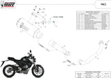 Komplette Auspuffanlage Ohne Katalysator Und Ohne Geräuschzulassung Mk3 Stahl Schwarz - Mivv Kompatibel Mit Honda Cb 125 R (2018-2020)
