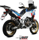 Auspuffendstück Mit Geräuschzulassung Dakar Stahl Schwarz - Mivv Kompatibel Mit Honda Crf 1100 L Africa Twin (2020-2023)
