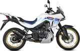 Komplette Auspuffanlage Ohne Katalysator Und Mit Geräuschzulassung Oval Stahl Schwarz Carbon - Mivv Kompatibel Mit Honda Xl 750 Transalp (2023-2024)