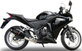 Komplette Abgasanlage Mit Katalysator Und Geräuschzulassung Furore Alu Schwarz - Gpr Kompatibel Mit Honda Cbr 250 R (2010-2014)