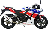 Komplette Abgasanlage Mit Katalysator Und Geräuschzulassung Albus Ceramic Alu Weiss - Gpr Kompatibel Mit Honda Cbr 300 R (2014-2016)