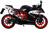 Auspuffendstück Mit Geräuschzulassung Albus Ceramic Alu Weiss - Gpr Kompatibel Mit Ktm Rc 125 (2014-2016)