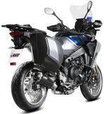 Complete Non-Catalytic Exhaust System With Sound Certification Delta Race Steel Black Carbon Fiber End Cap - Mivv Compatible With Yamaha Tracer 9 - Gt - Gt+ (2025-2026)