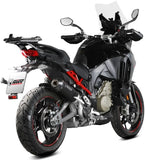 Exhaust Tip With Noise Certification Oval Steel Black Carbon Fiber End Cap - Mivv Compatible With Ducati Multistrada V4 (2025-2026)