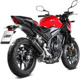 Exhaust Tip With Noise Certification Ak-1 Steel Black Carbon Fiber End Cap - Mivv Compatible With Honda Cb 500 Hornet (2025-2026)