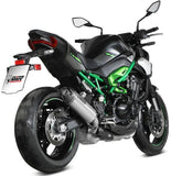 Exhaust Tip With Noise Certification Ak-1 Steel Black Carbon Fiber End Cap - Mivv Compatible With Kawasaki Z 900 (2025-2026)