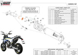 Katalysiertes Auspuffendstück Mit Geräuschzulassung Oval Titan Carbon - Mivv Kompatibel Mit Husqvarna 701 Enduro (2017-2020)