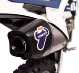 Auspuffendrohr Ohne Geräuschzulassung Oval Titan Carbon Cap - Termignoni Kompatibel Mit Husqvarna Fe 250 (2018-2019)