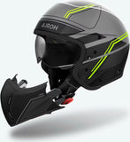 Urban-Helm Für Motorrad Airoh J 110 - J1S31 Composite Carbon Mattgelb Slim Grösse Xl