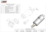 Auspuffendstück Ohne Katalysator Und Mit Geräuschzulassung Oval Carbon - Mivv Kompatibel Mit Kawasaki Er-6 N (2005-2011)