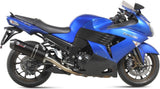 Exhaust Tip With Noise Certification Oval Steel Black Carbon - Mivv Compatible With Kawasaki Zzr 1400 (2008-2011)