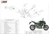 Exhaust Tip With Noise Certification Gp Carbon - Mivv Compatible With Kawasaki Z 800 (2013-2016)