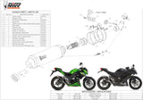 Auspuffendstück Mit Geräuschzulassung Gp Carbon - Mivv Kompatibel Mit Kawasaki Ninja 300 (2013-2016)