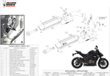 Doppelauspuffanlage Mit Geräuschzulassung Suono Stahl Schwarz Carbon - Mivv Kompatibel Mit Kawasaki Z 1000 (2014-2020)