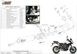 Komplette Abgasanlage Mit Katalysator Und Geräuschzulassung Oval Edelstahl - Mivv Kompatibel Mit Kawasaki Versys 650 (2015-2020)