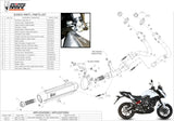 Komplette Auspuffanlage Ohne Katalysator Und Mit Geräuschzulassung Suono Stahl Schwarz Carbon - Mivv Kompatibel Mit Kawasaki Versys 650 (2015-2020)