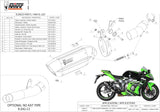 Auspuffendstück Ohne Katalysator Und Mit Geräuschzulassung Suono Stahl Schwarz Carbon - Mivv Kompatibel Mit Kawasaki Zx-10R (2016-2020)