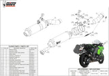 Doppelauspuffanlage Mit Geräuschzulassung Gp Stahl Schwarz - Mivv Kompatibel Mit Kawasaki Z 1000 Sx (2014-2019)