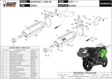 Doppelauspuffanlage Mit Geräuschzulassung Suono Edelstahl Carbon - Mivv Kompatibel Mit Kawasaki Z 1000 Sx (2014-2019)