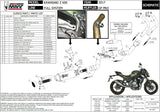 Komplette Abgasanlage Mit Katalysator Und Geräuschzulassung Gppro Carbon - Mivv Kompatibel Mit Kawasaki Z 650 (2017-2023)