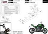 Komplette Auspuffanlage Ohne Katalysator Und Mit Geräuschzulassung Double Gun Stahl Schwarz - Mivv Kompatibel Mit Kawasaki Z 900 (2017-2024)