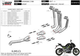 Non-Catalytic Exhaust Manifolds Stainless Steel - Mivv Compatible With Kawasaki Z 900 (2017-2019)