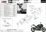 Komplette Auspuffanlage Ohne Katalysator Und Mit Geräuschzulassung Suono Stahl Schwarz Carbon - Mivv Kompatibel Mit Kawasaki Z 900 (2017-2024)