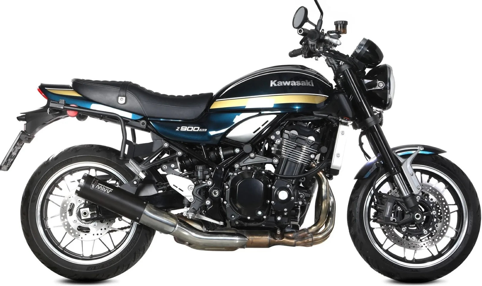 Auspuffendstück Mit Geräuschzulassung Hr-1 Stahl Schwarz - Mivv Kompatibel Mit Kawasaki Z 900 Rs (2018-2024)