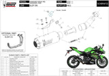 Uncatalysed Exhaust System Without Sound Certification Mk3 Steel Black - Mivv Compatible With Kawasaki Z 400 (2019-2023)