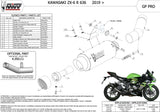 Auspuffendstück Ohne Katalysator Und Mit Geräuschzulassung Gppro Carbon - Mivv Kompatibel Mit Kawasaki Zx 6R 636 (2019-2020)