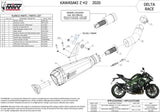 Katalysiertes Auspuffendstück Mit Geräuschzulassung Delta Race Stahl Schwarz Carbon - Mivv Kompatibel Mit Kawasaki Z H2 1000 (2020-2024)