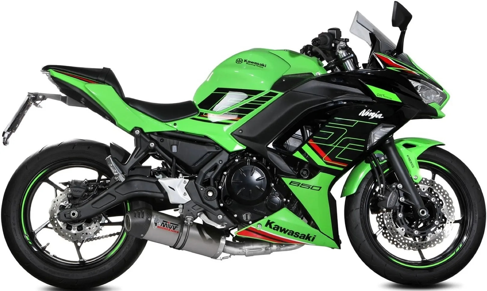Komplette Abgasanlage Mit Katalysator Und Geräuschzulassung Oval Titan Carbon - Mivv Kompatibel Mit Kawasaki Ninja 650 (2024)