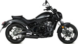 Komplette Auspuffanlage Ohne Katalysator Und Ohne Geräuschzulassung Hr-1 Stahl Schwarz Carbon - Mivv Kompatibel Mit Kawasaki Vulcan S (2017-2023)