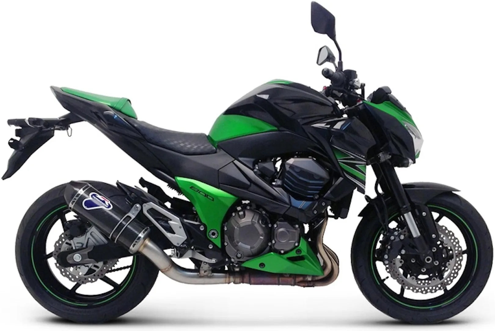 Komplette Auspuffanlage Ohne Katalysator Und Mit Geräuschzulassung Relevance Carbon Carbon Cap - Termignoni Kompatibel Mit Kawasaki Z 800 (2013-2017)