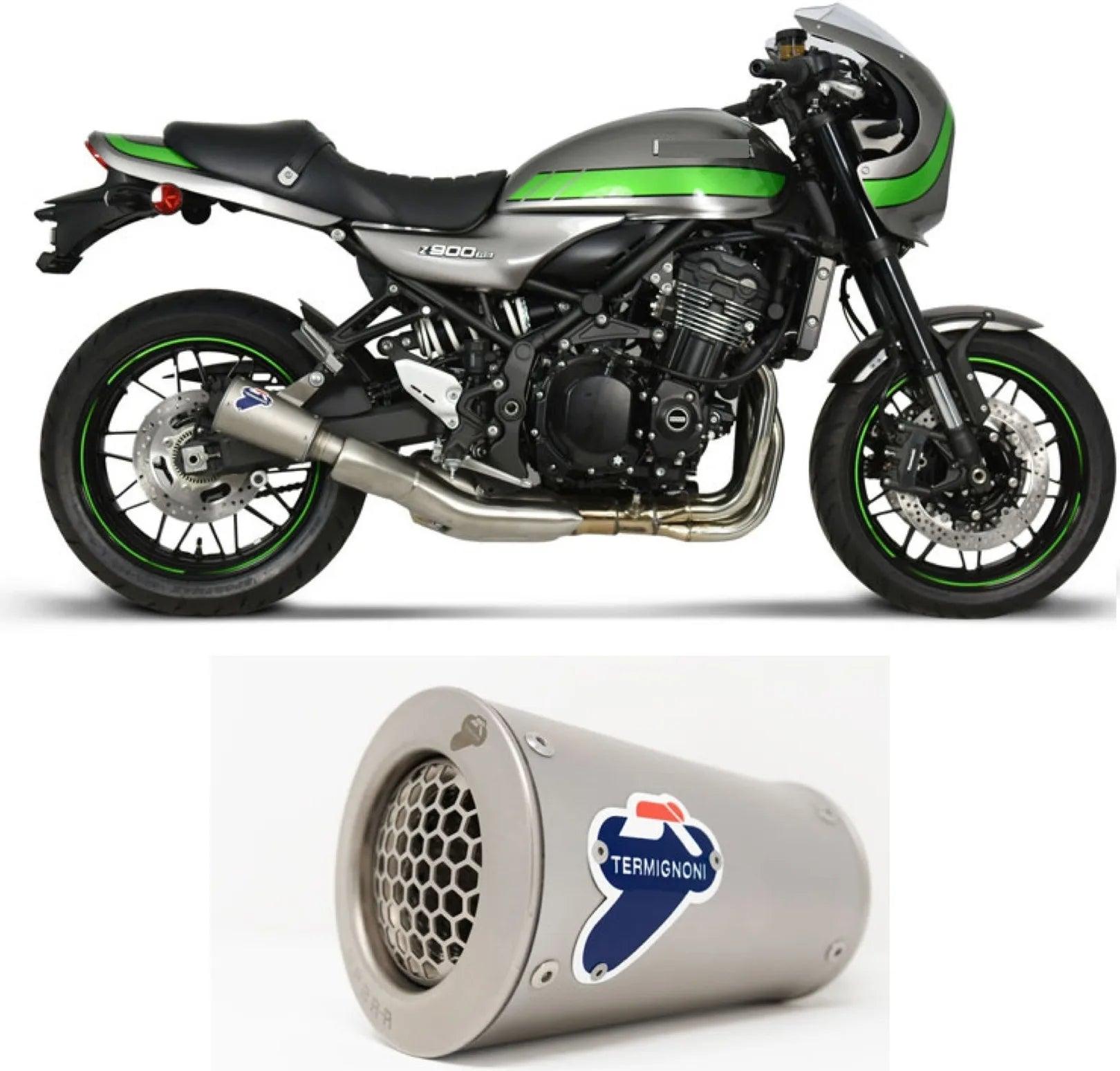 Auspuffendrohr Ohne Geräuschzulassung Gp2R-R Edelstahl - Termignoni Kompatibel Mit Kawasaki Z 900 Rs (2018-2020)