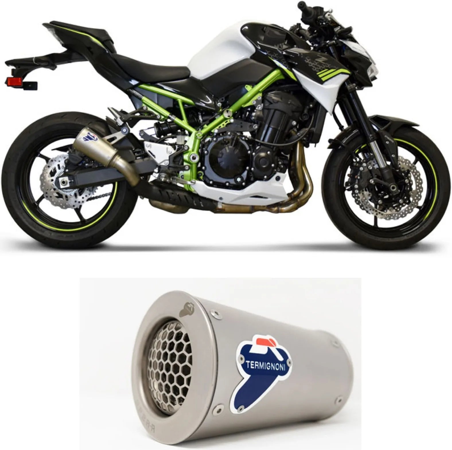 Auspuffendrohr Ohne Geräuschzulassung Gp2R-R Edelstahl - Termignoni Kompatibel Mit Kawasaki Z 900 (2020)